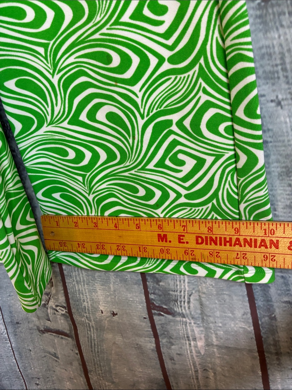 Garage Odessa Green Retro Swirl Flare Pants Size Medium Vintage-inspired 70’s - Picture 6 of 15